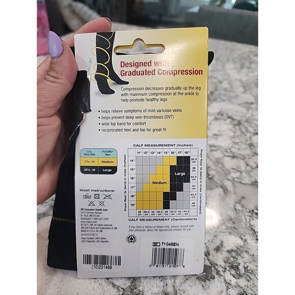 FUTURO Business Casual Socks for Men, Large, Moderate (15-20 mm/Hg) - Picture 2 of 2